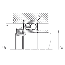 {(dio)S 2207-K-2RS-TVH-C3, (j) DIN 630 (bio)(zhn)Ҫߴ, FףF 1:12ɂ(c)ܷ