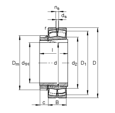 {(dio)ĝLS 23236-E1A-K-M + H2336, (j) DIN 635-2 (bio)(zhn)Ҫߴ, F׺;o