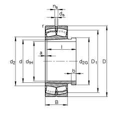 {(dio)ĝLS 22312-E1-K + AHX2312, (j) DIN 635-2 ˜ʵҪߴ, F׺ж